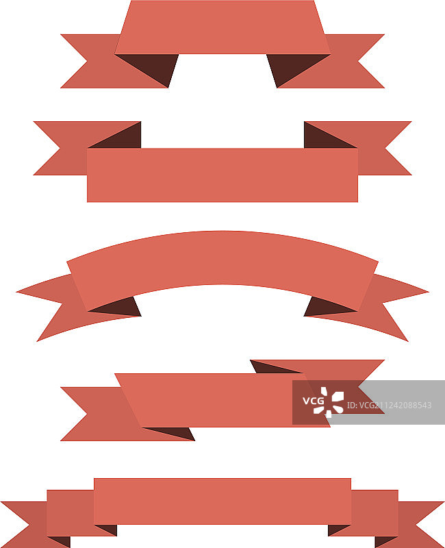 红色纸质卷轴套装图片素材