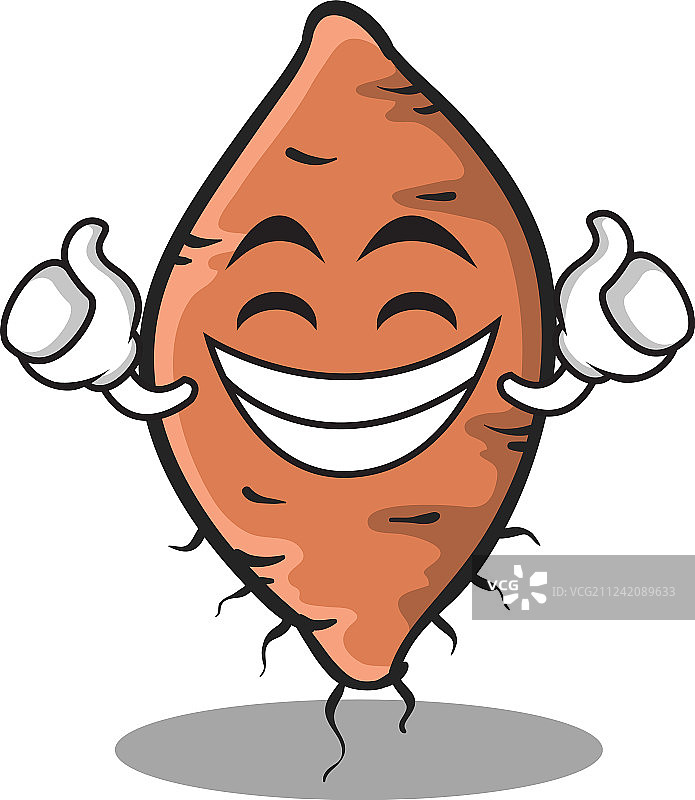 骄傲表情的红薯卡通角色图片素材