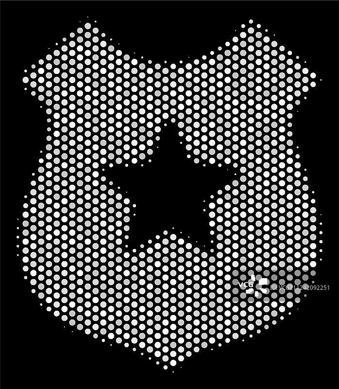 白色点警察盾牌图标图片素材