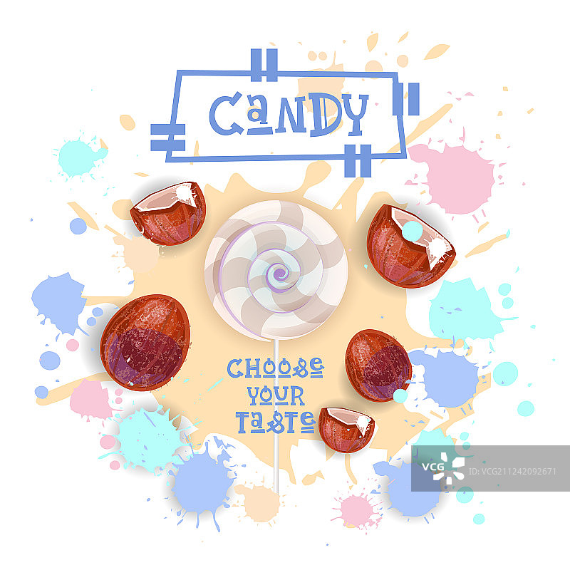 彩色椰子糖果图标图片素材