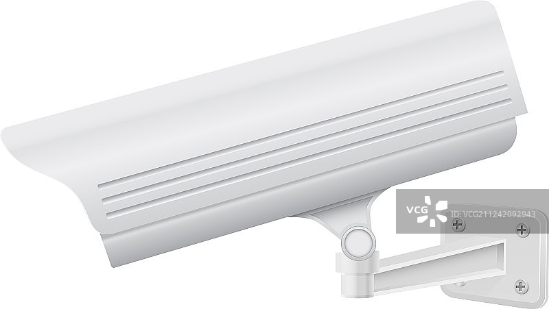 白色闭路电视监控摄像头侧视图图片素材