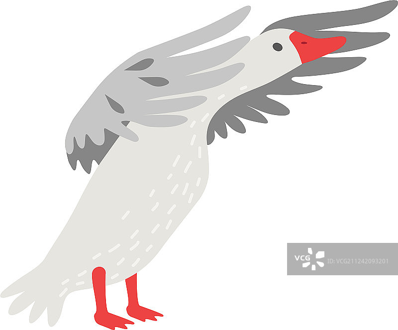 可爱的白色鹅卡通角色图片素材