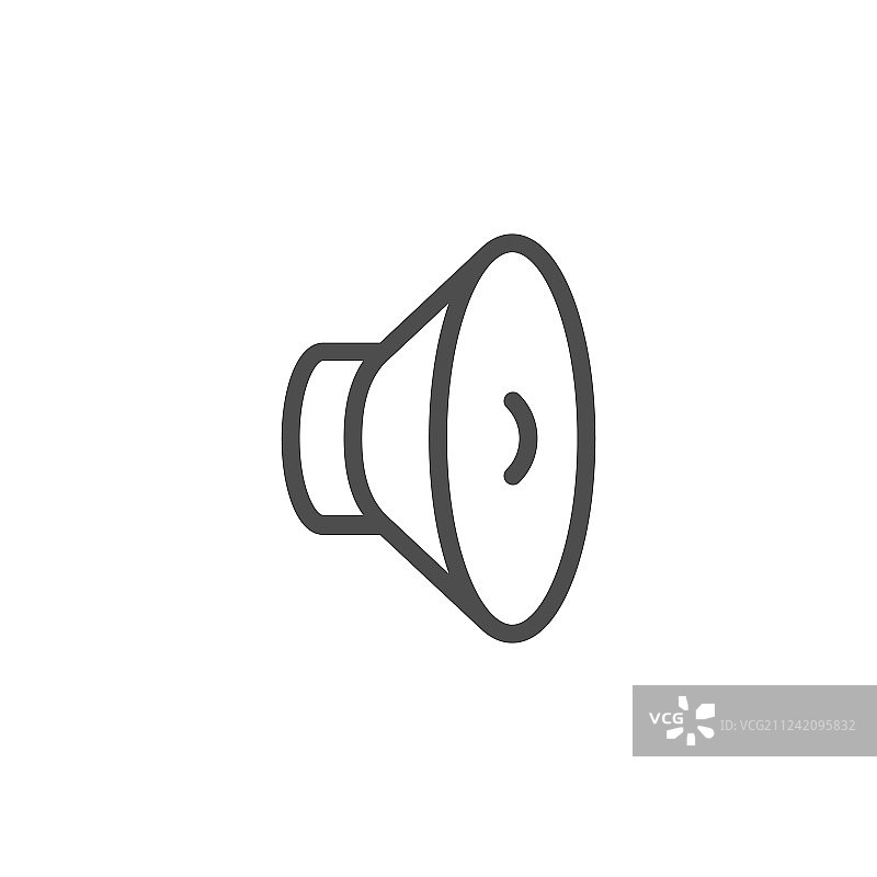 音频扬声器线条图标图片素材