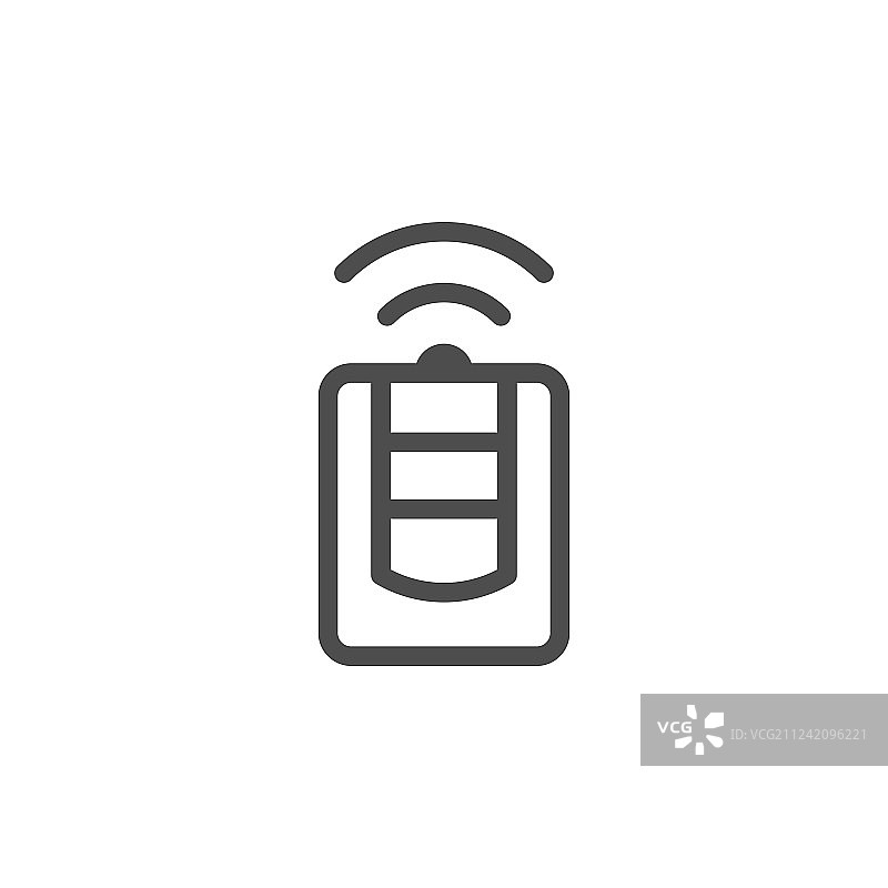 汽车警报钥匙链线条图标图片素材