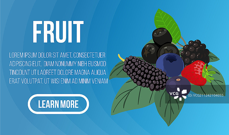 水果概念banner 2.5D风格图片素材