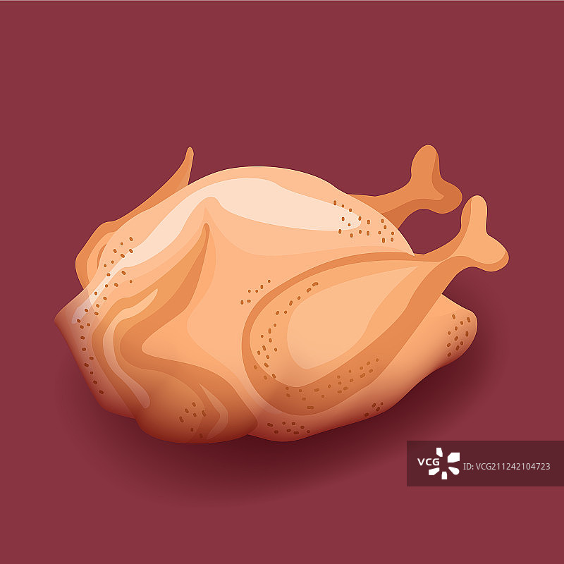 烤鸡肉图标图片素材