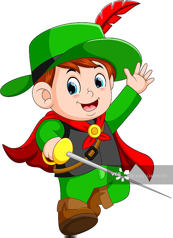 有趣的火枪手与剑图片素材