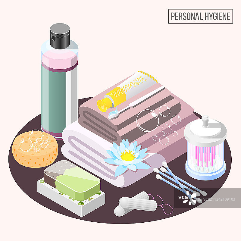个人卫生2.5D组合图片素材