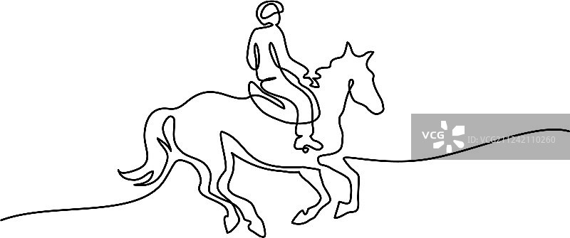 一笔画马标志图片素材