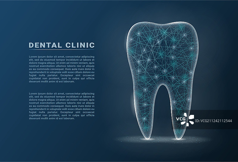 具有发光效果的健康牙齿美白图片素材