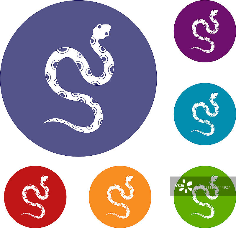 毒蛇图标合集图片素材