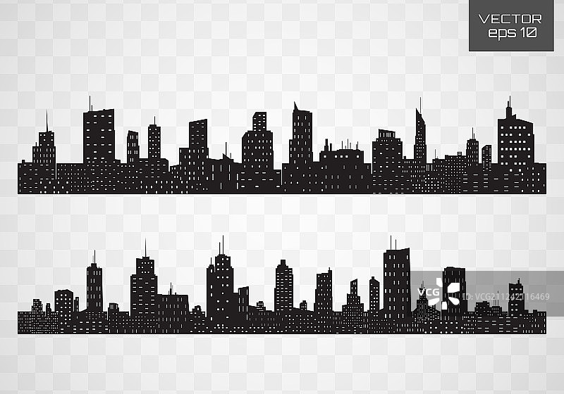 扁平风格城市天际线图片素材
