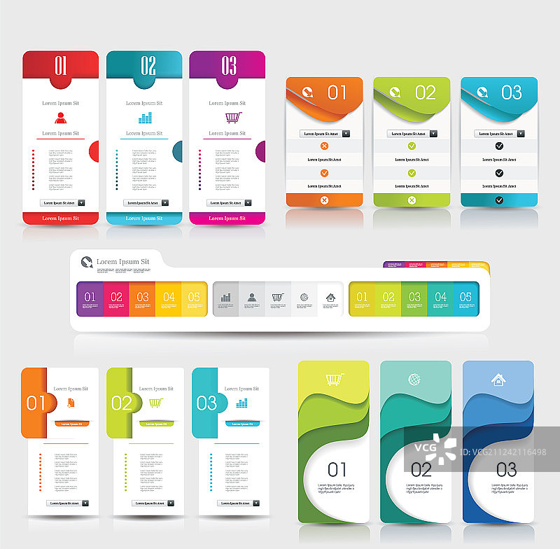 数字选项横幅合集图片素材