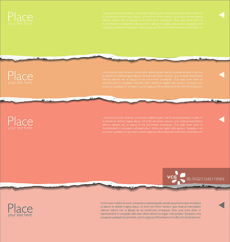 彩色撕纸重叠图片素材