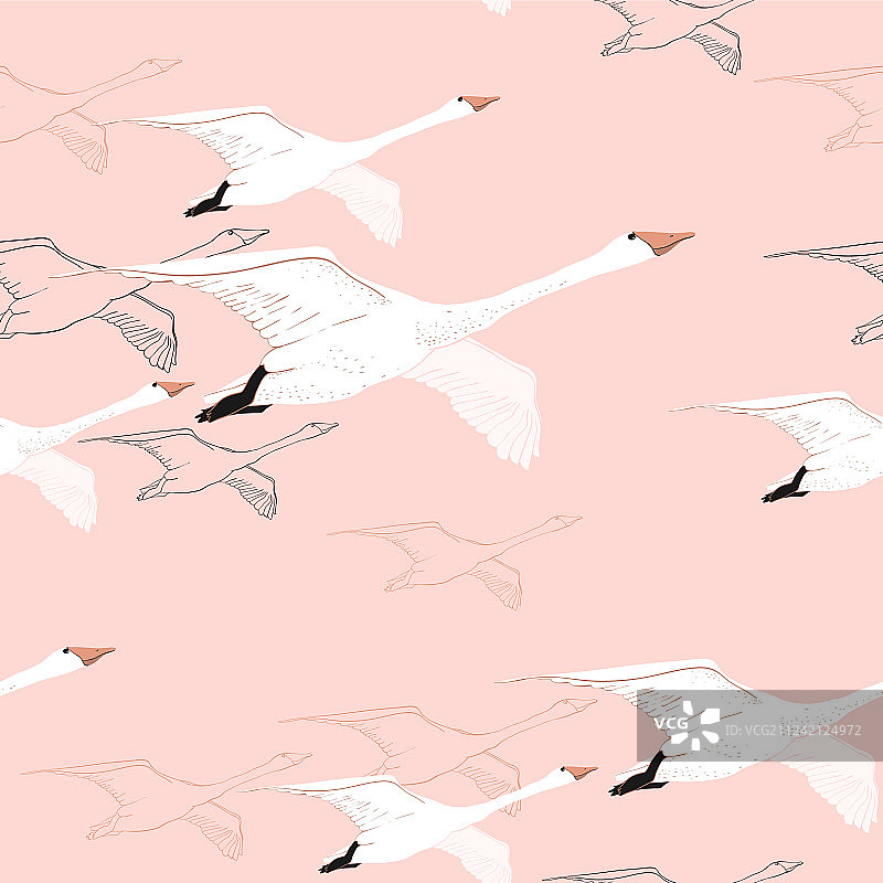 飞行简笔画无缝图案图片素材