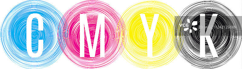 CMYK印刷抽象圆图片素材