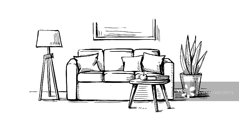 室内设计涂鸦图片素材