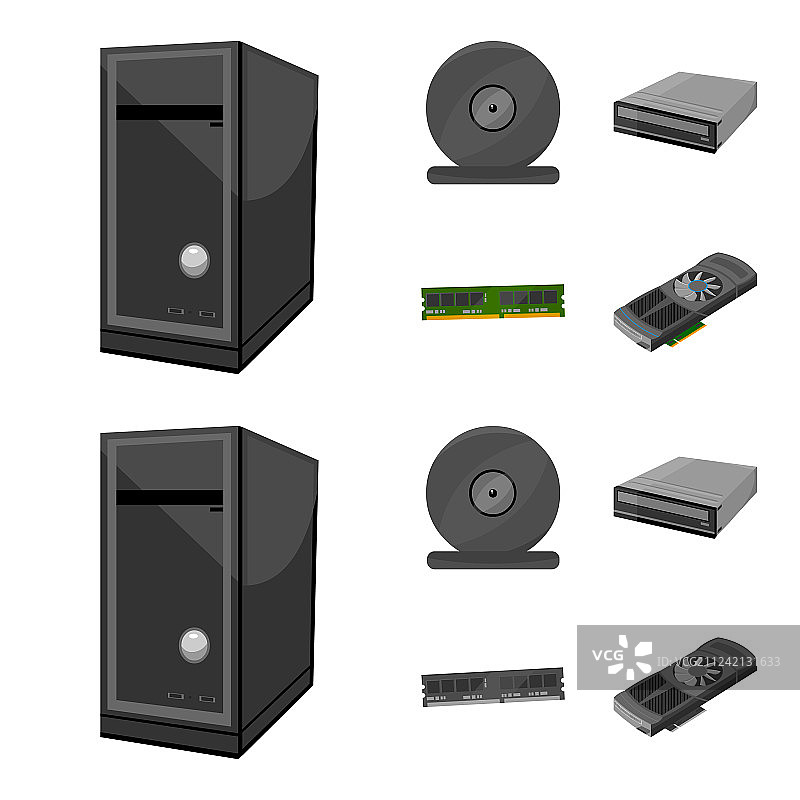 系统单元内存卡及其他设备图片素材