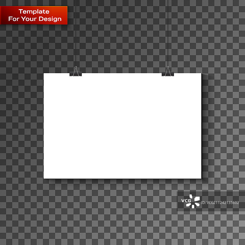 墙上的空白纸框图片素材