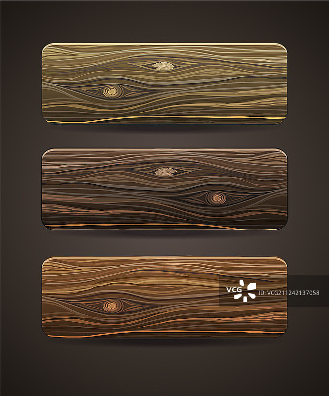 木制图标模板木质按钮合集图片素材