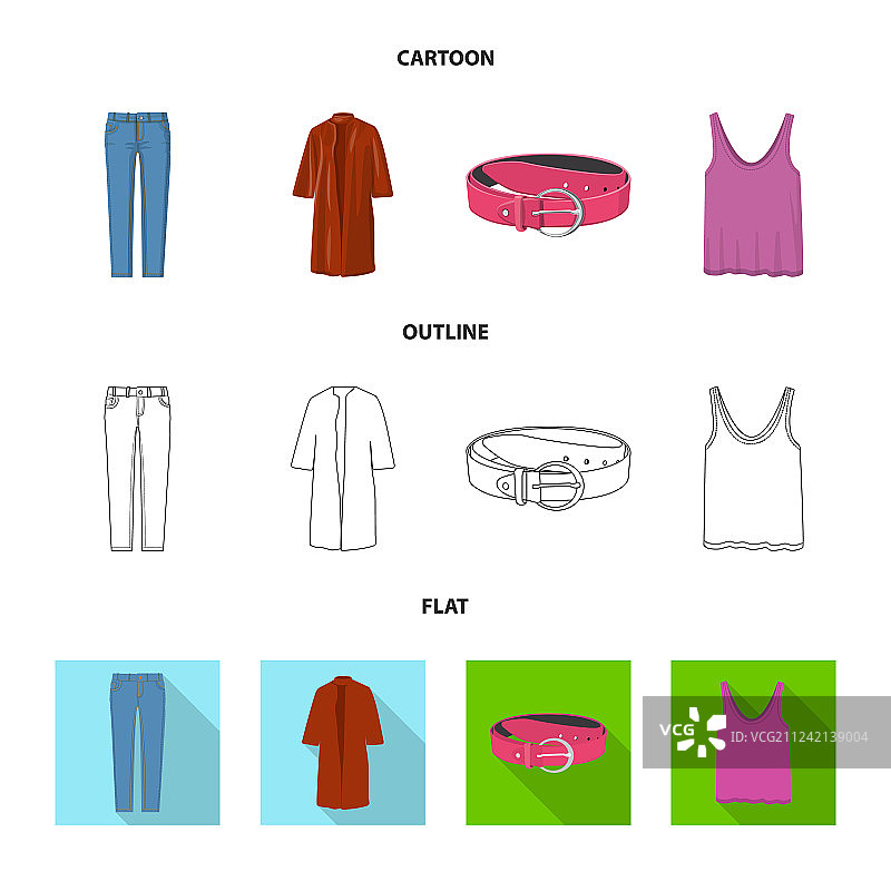 女人与服装图标设计图片素材