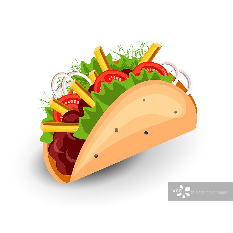 墨西哥卷饼卡通图片素材