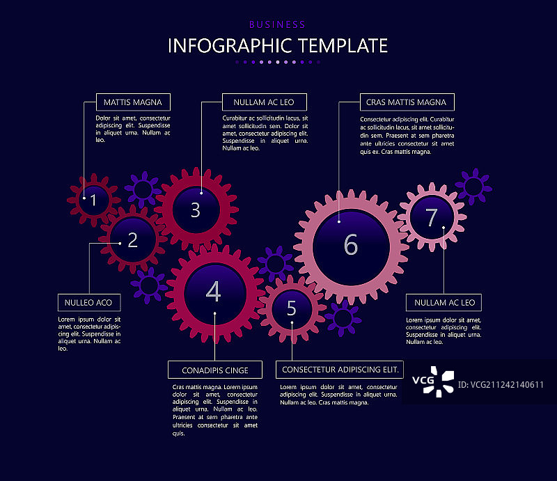 齿轮信息图表模板2图片素材