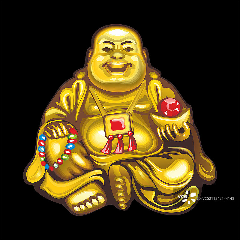 布袋和尚吉祥物合集图片素材