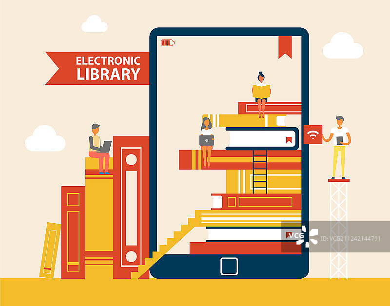 电子图书馆书籍合集图片素材