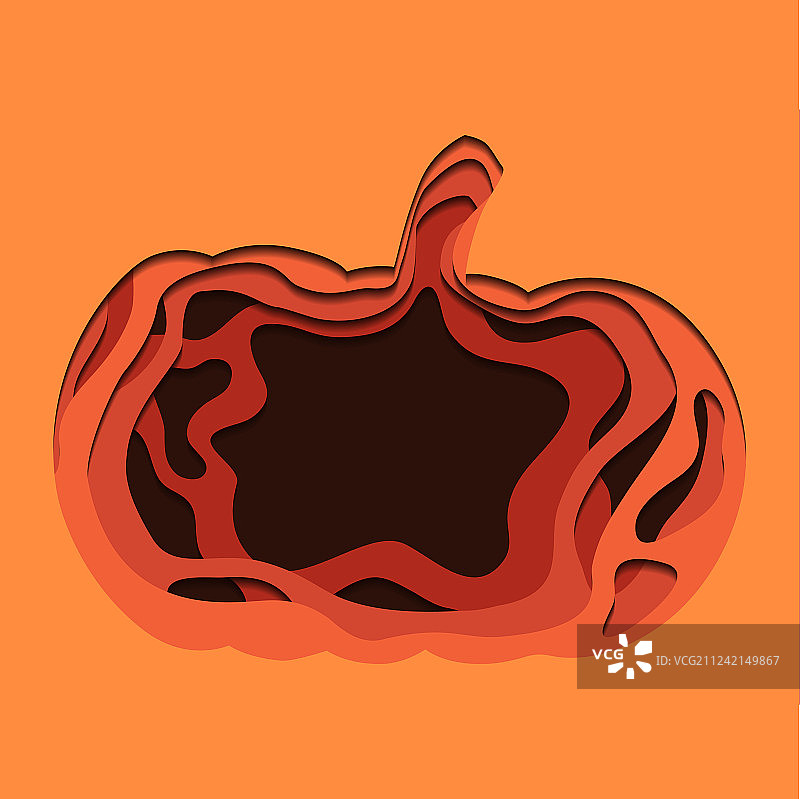 3D南瓜剪纸感恩节节日图片素材