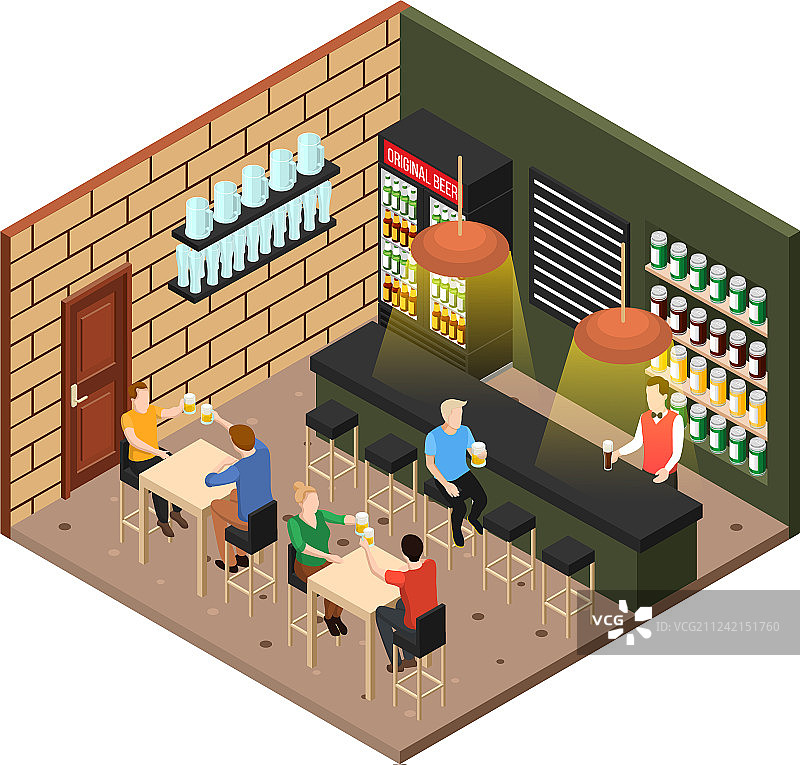 2.5D啤酒商店图片素材