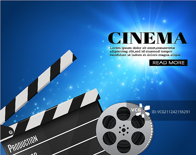 电影院蓝色背景图片素材