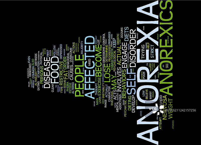 神经性厌食症的有害影响文本图片素材
