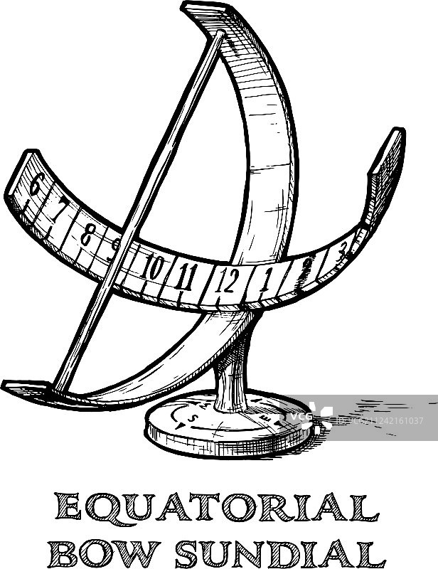 赤道弓日晷图片素材