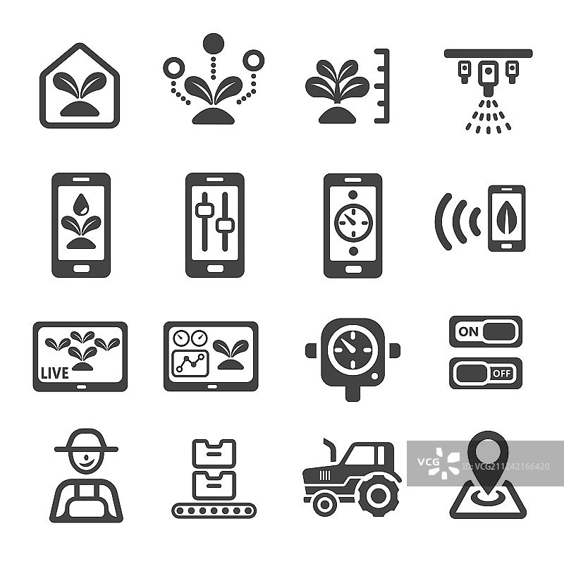 智能农场图标图片素材