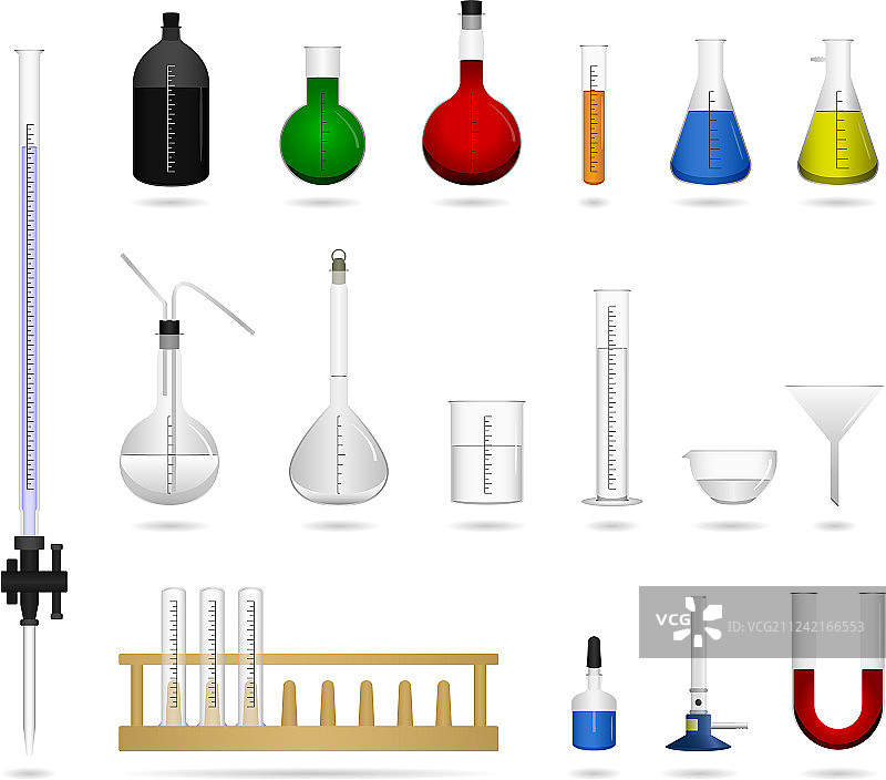 科学实验室设备工具套装图片素材