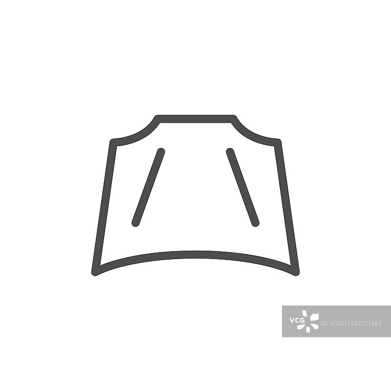 汽车引擎盖线条图标图片素材