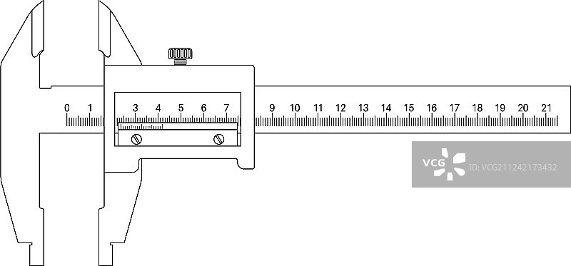卡尺轮廓图图片素材