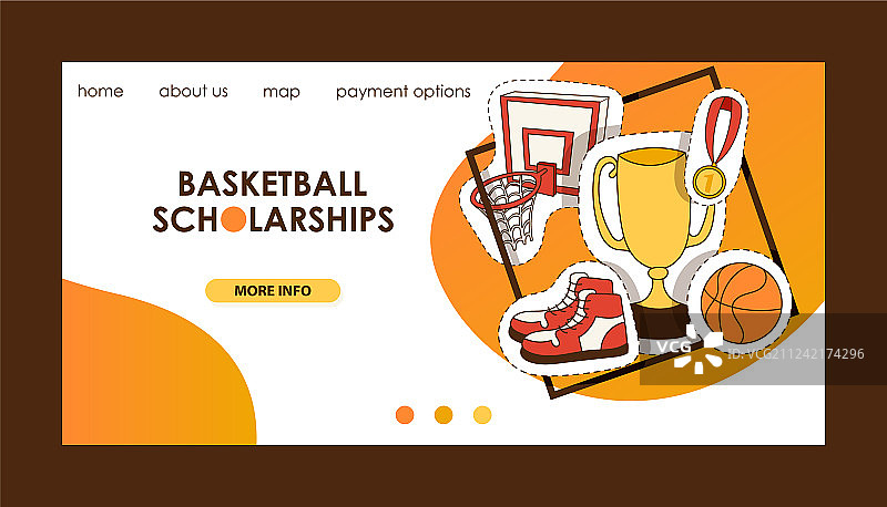 篮球运动主题落地页图片素材