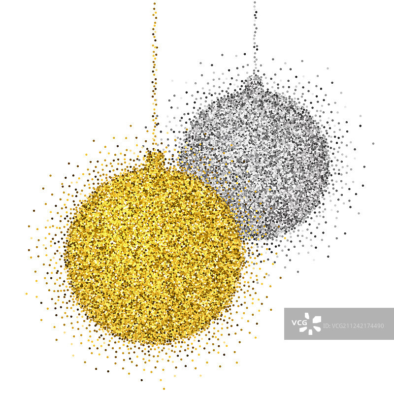 带有闪光灯效果的圣诞装饰图片素材