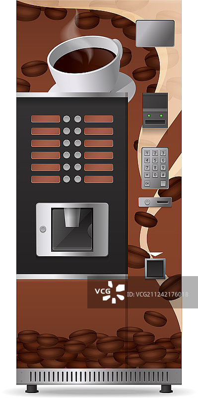 咖啡自动售货机写实图标图片素材