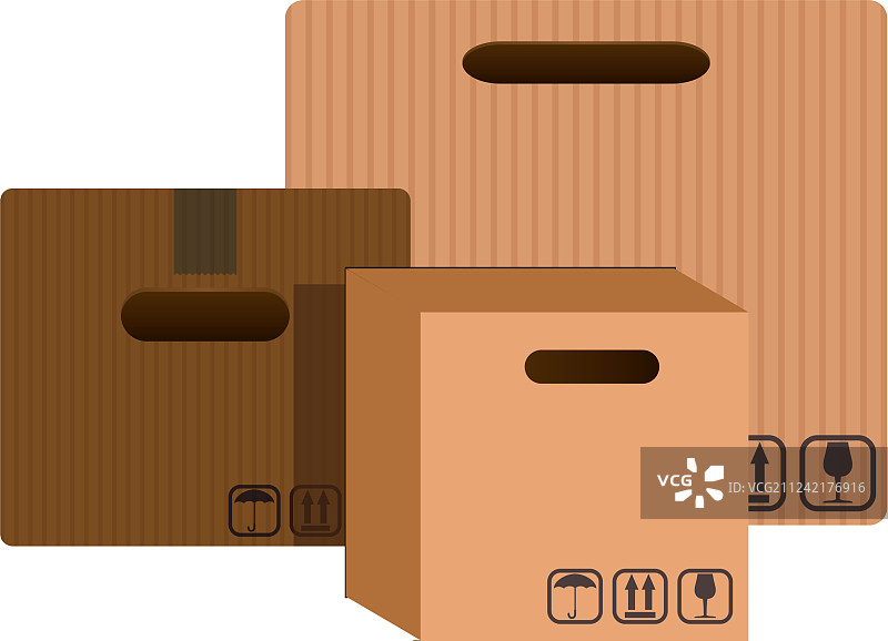 包装盒纸箱图标图片素材