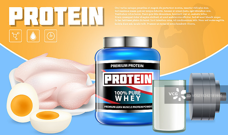 蛋白质产品广告模板图片素材