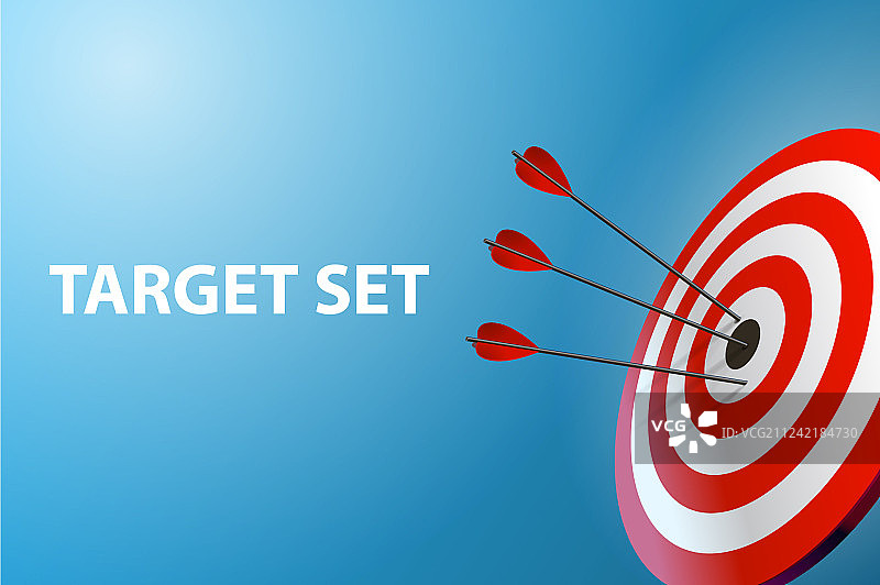 箭头射中靶心图片素材
