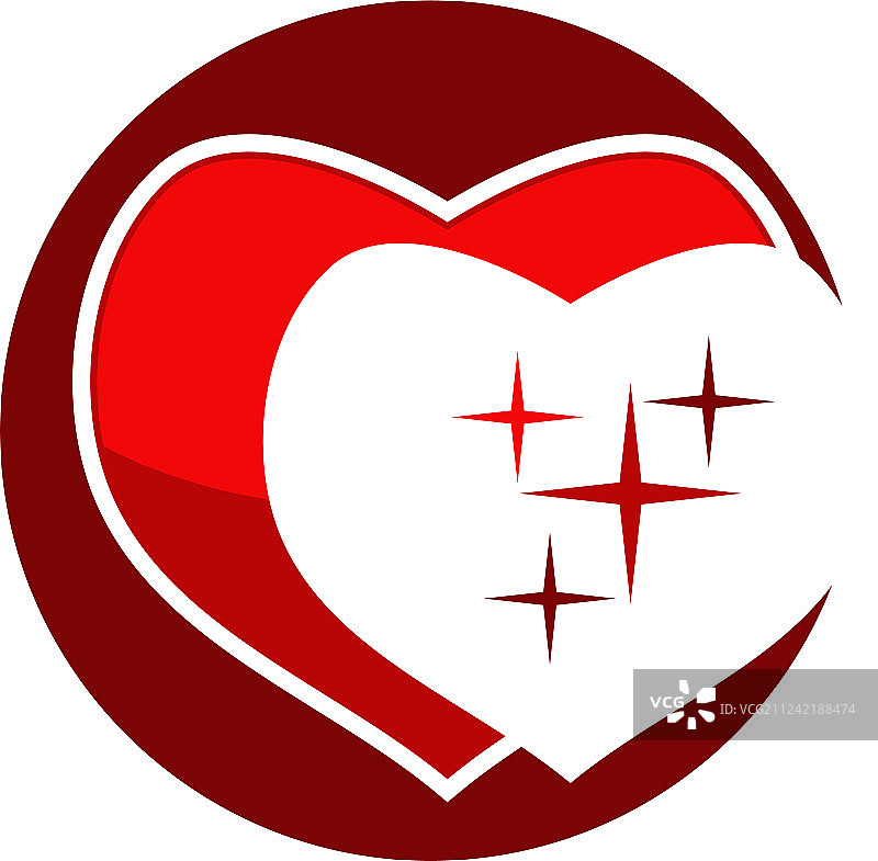 现代心形logo设计模板图片素材