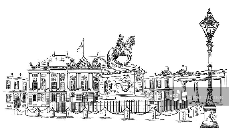 哥本哈根阿美琳堡广场图片素材