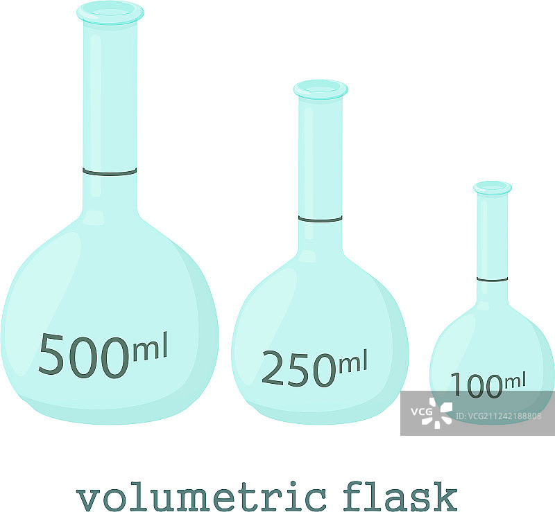 卡通风格的容量瓶图标图片素材