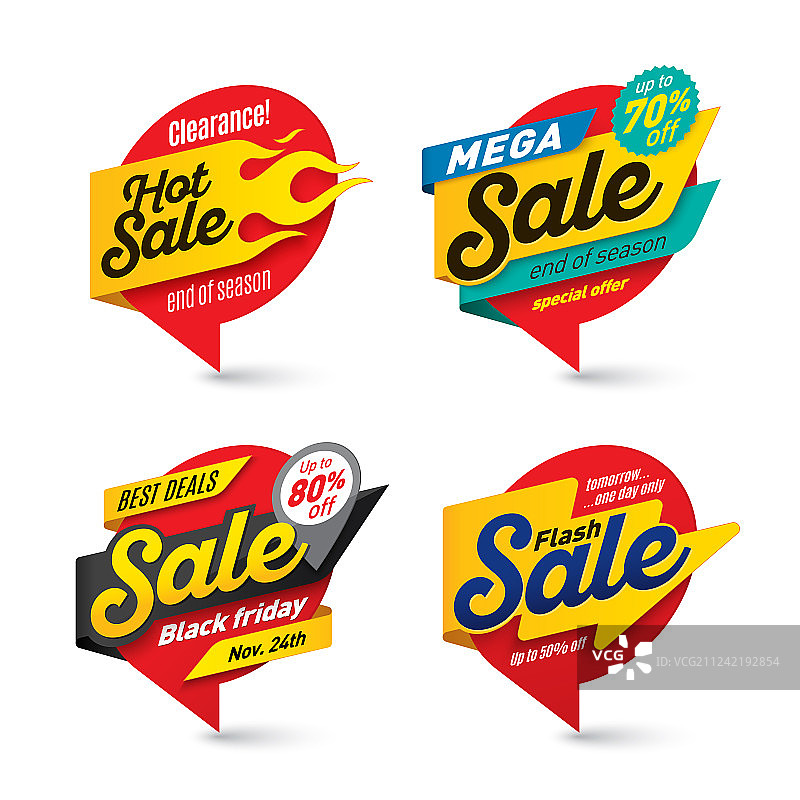 火焰闪电气泡热门促销banner模板图片素材