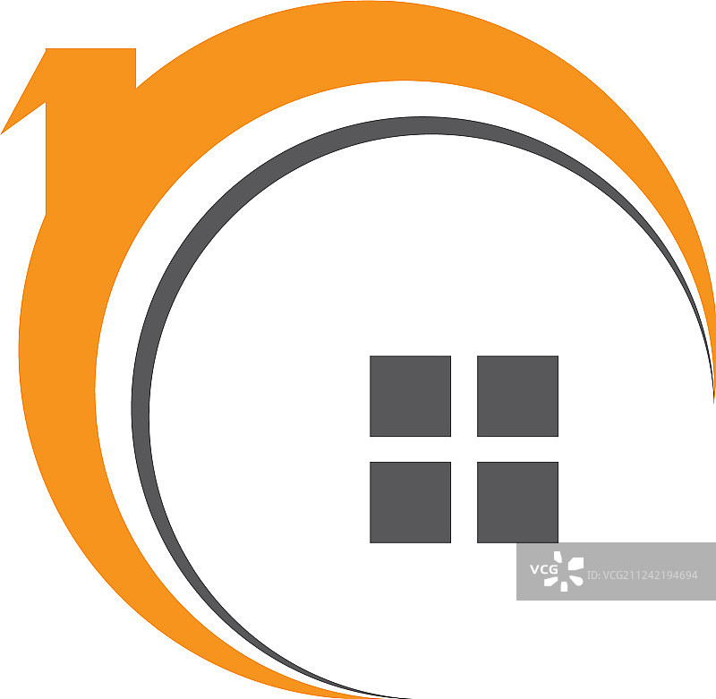 房地产和住宅建筑标志图标模板图片素材