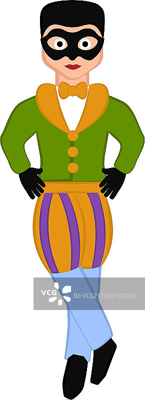 穿着狂欢节服装的男人图片素材